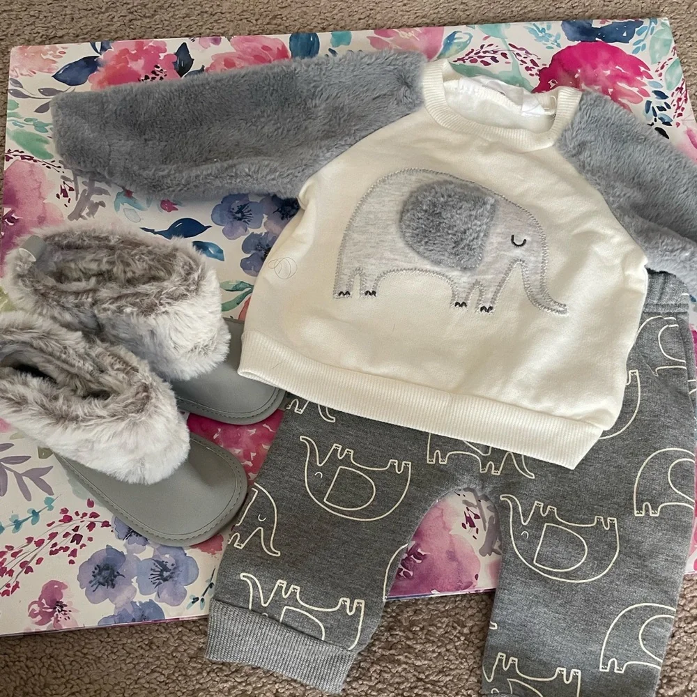 Carters boots and matching outfit